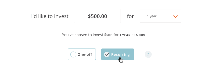 Screenshot of an investment order on Squirrel's P2P platform
